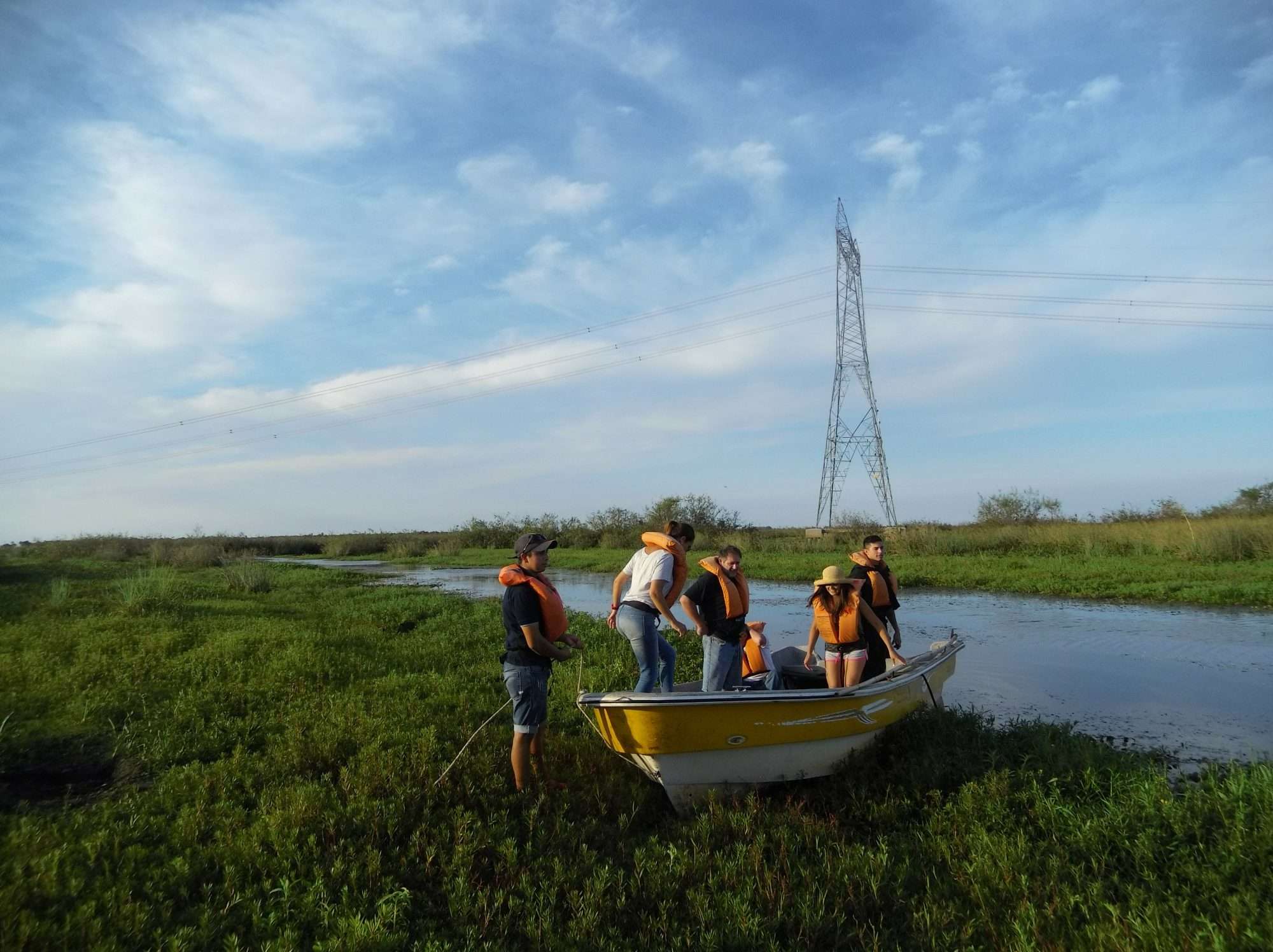 descenso de las lanchas en Esteros del Iberá