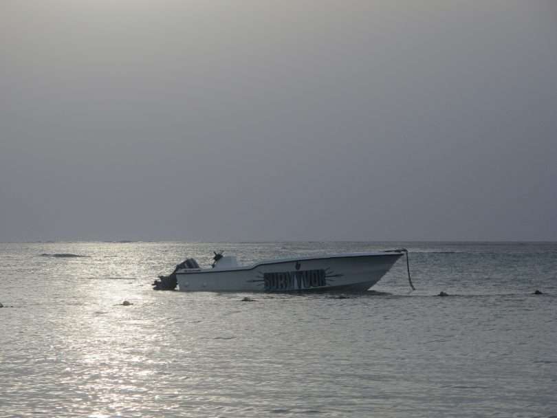 Atardecer en el agua en El Portillo en Dominicana