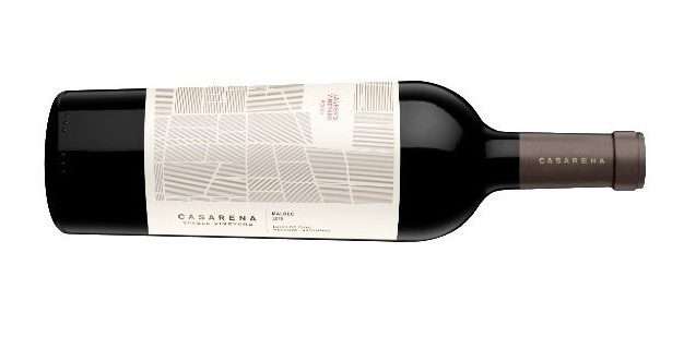 Botella Casarena SV Laurens Malbec 2015 horizontal