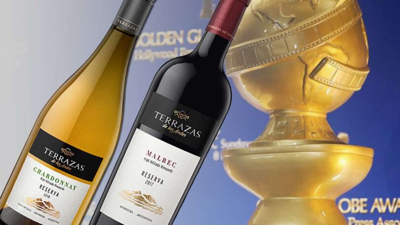 TERRAZAS DE LOS ANDES RESERVA MALBEC y CHARDONNAY vinos de los Golden Globes Awards 2020