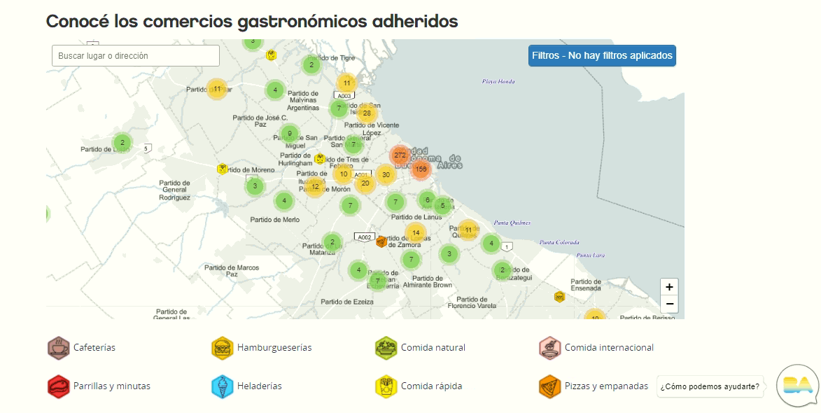 sabores de BA mapa