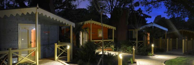 Gir Lion Lodges at night cZSL