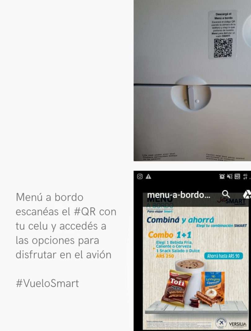 jetsmart viaje menu