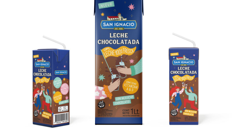 Leche chocolatada envases