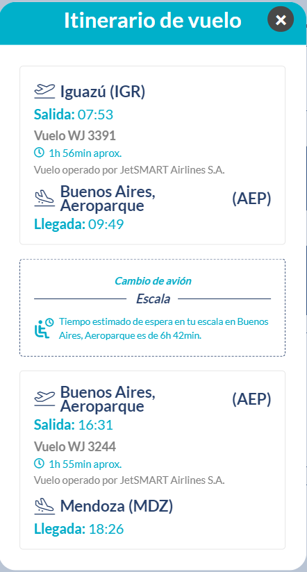 vuelos Jetsmart con conexion